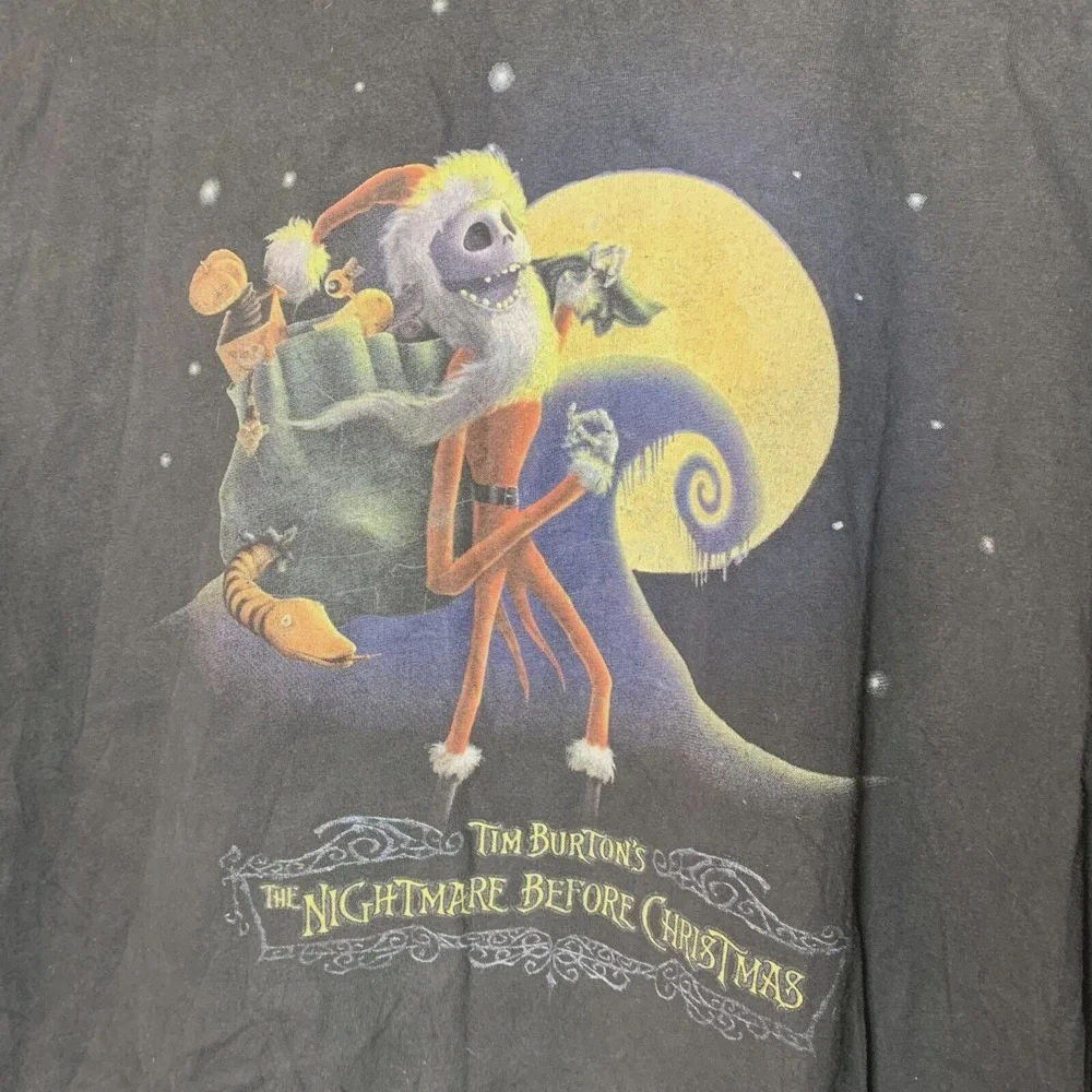 Disney Nightmare Before Christmas Mens Large Long‎ Sleeve Shirt Tim Burton